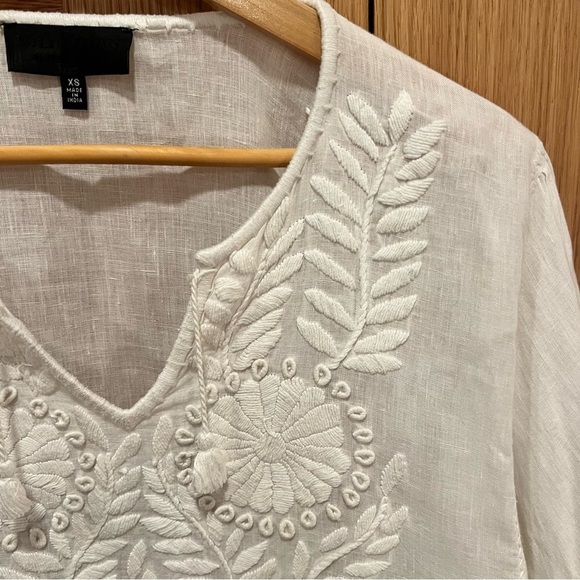 Nili Lotan | Theia Blouse | White Linen | size XS| Excellent - Picture 6 of 13